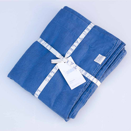 LINEN TALES LINEN TABLECLOTH XL MID BLUE