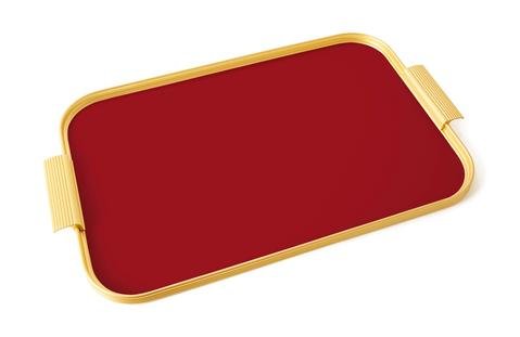 Kaymet Tray -  Large / Berry Red and Gold