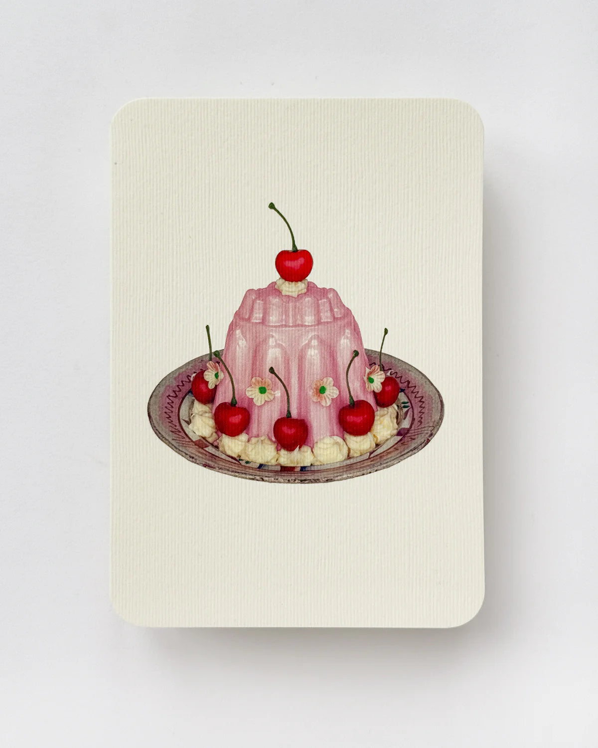 Rose Petal Cream Blancmange - Greeting Card