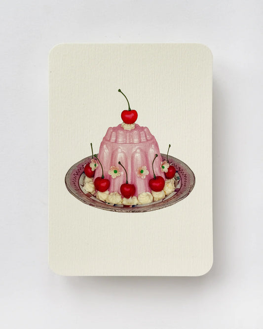 Rose Petal Cream Blancmange - Greeting Card