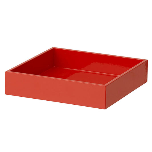Lacquer Tray Small Square - Chilli Red
