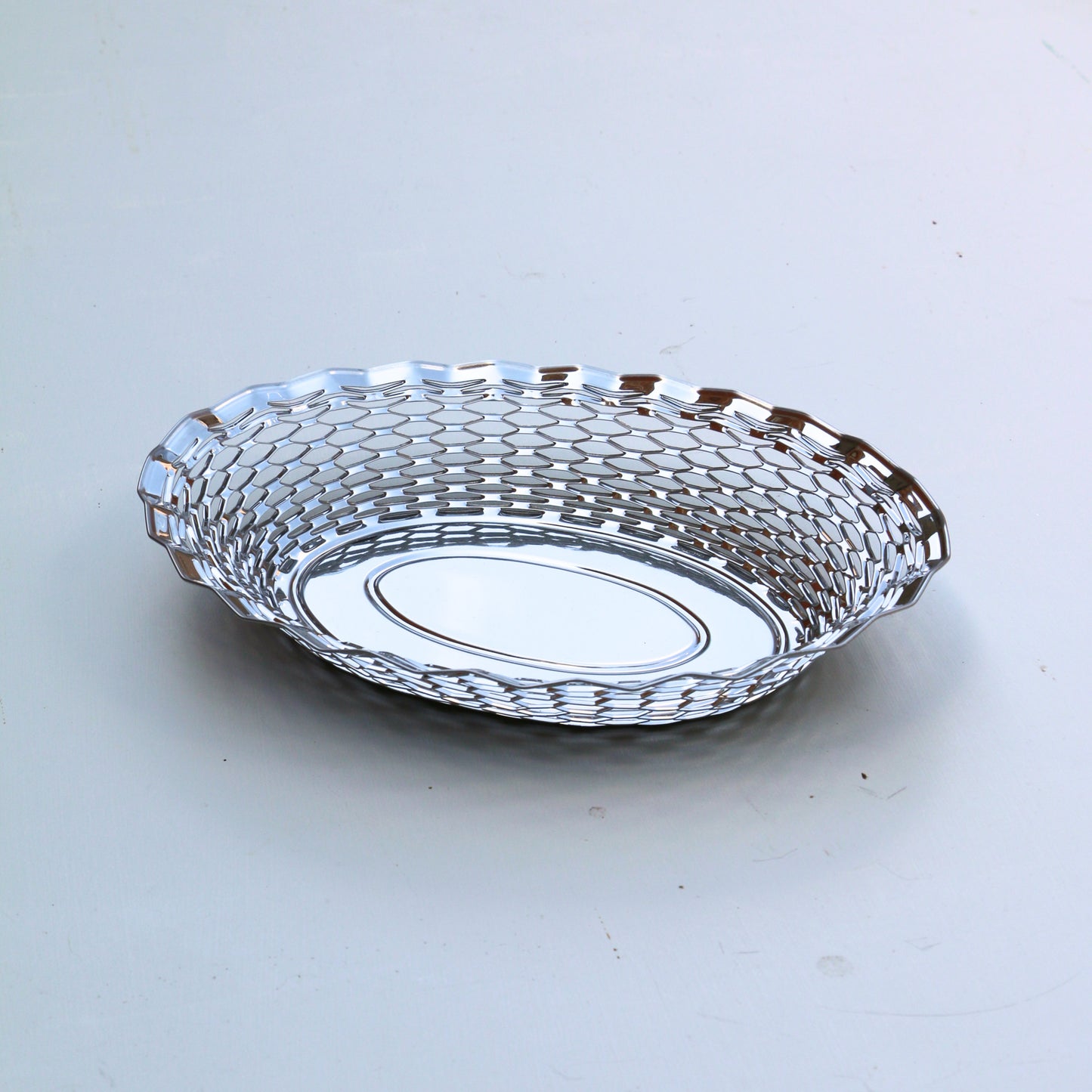 Oval Bread Basket / Large - Stainless Steel