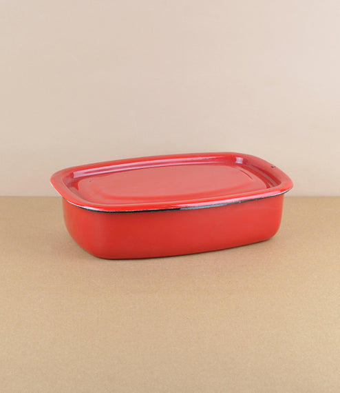 Red Enamel Dish / Small