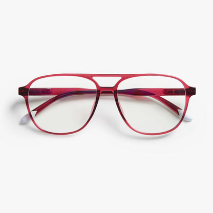 Brad / Blue Light Glasses - Glossy Cherry Lacquer