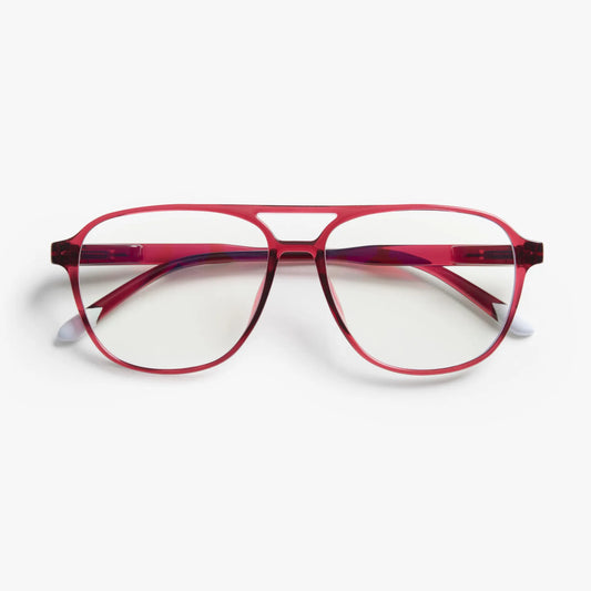 Brad / Blue Light Glasses - Glossy Cherry Lacquer
