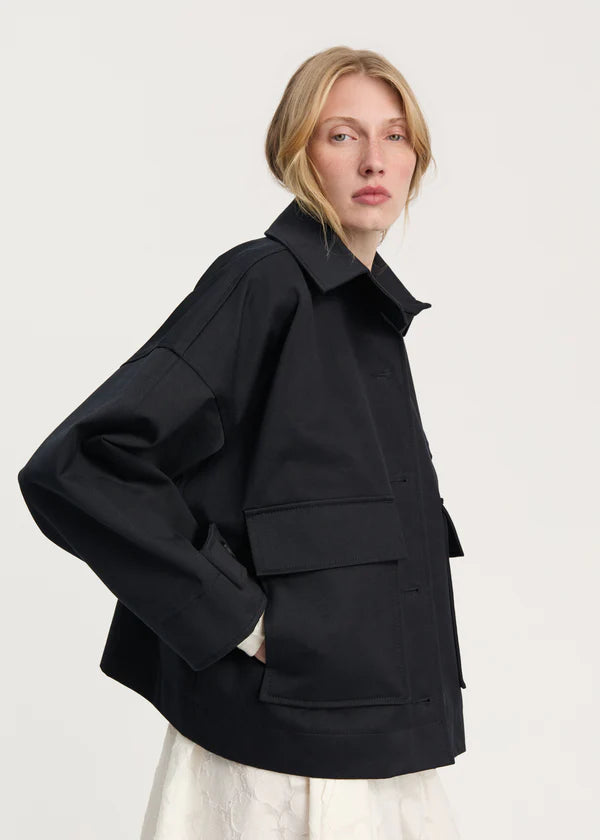 Ritu Jacket Twill - Black Navy