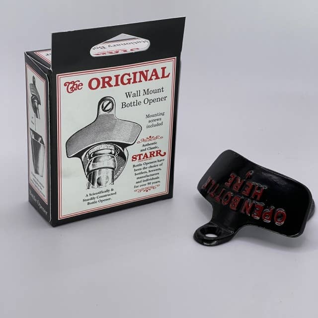 Black Wall Mount Bottle Opener