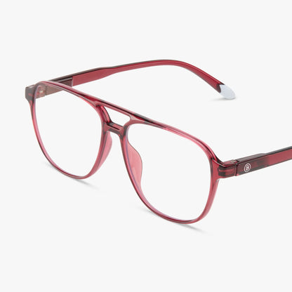 Brad / Blue Light Glasses - Glossy Cherry Lacquer