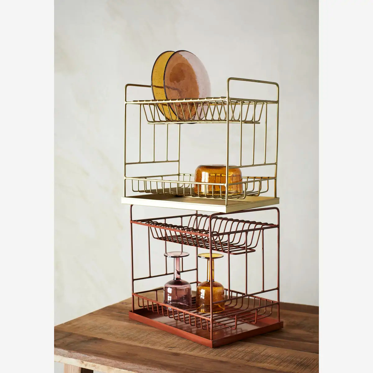 Iron Dish Rack - Gold
