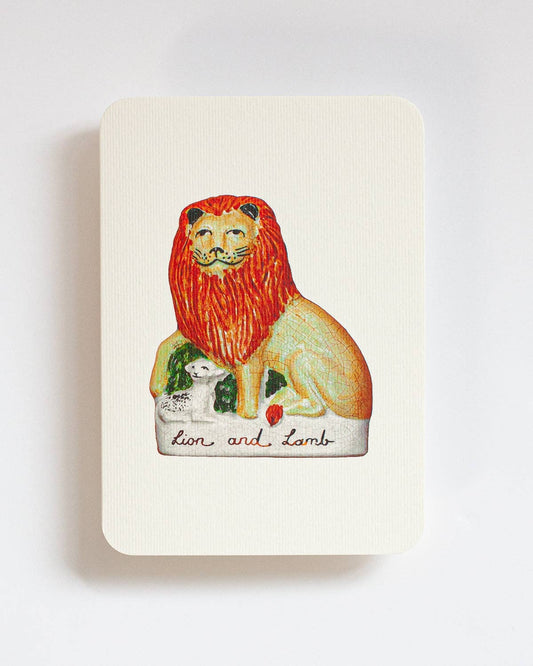 Lion & Lamb - Greeting Card