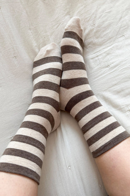 Wally Sock - Oatmeal / Brown