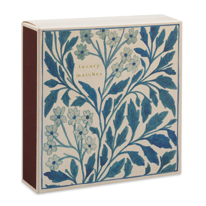 Square Matchbox - Blue Floral