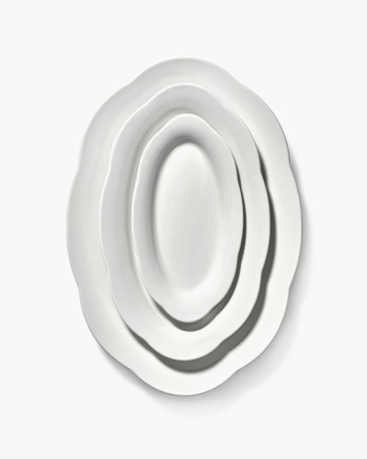 Small Oval Serving Plate - White