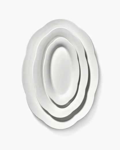 Small Oval Serving Plate - White