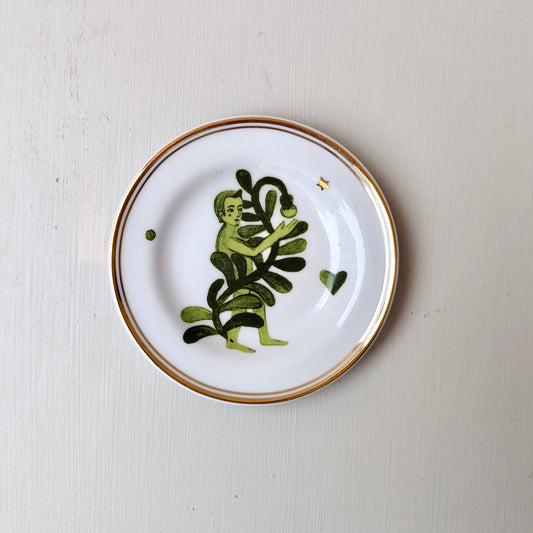 Mini plate - green man