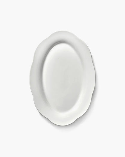 Oval Serving Plate - White