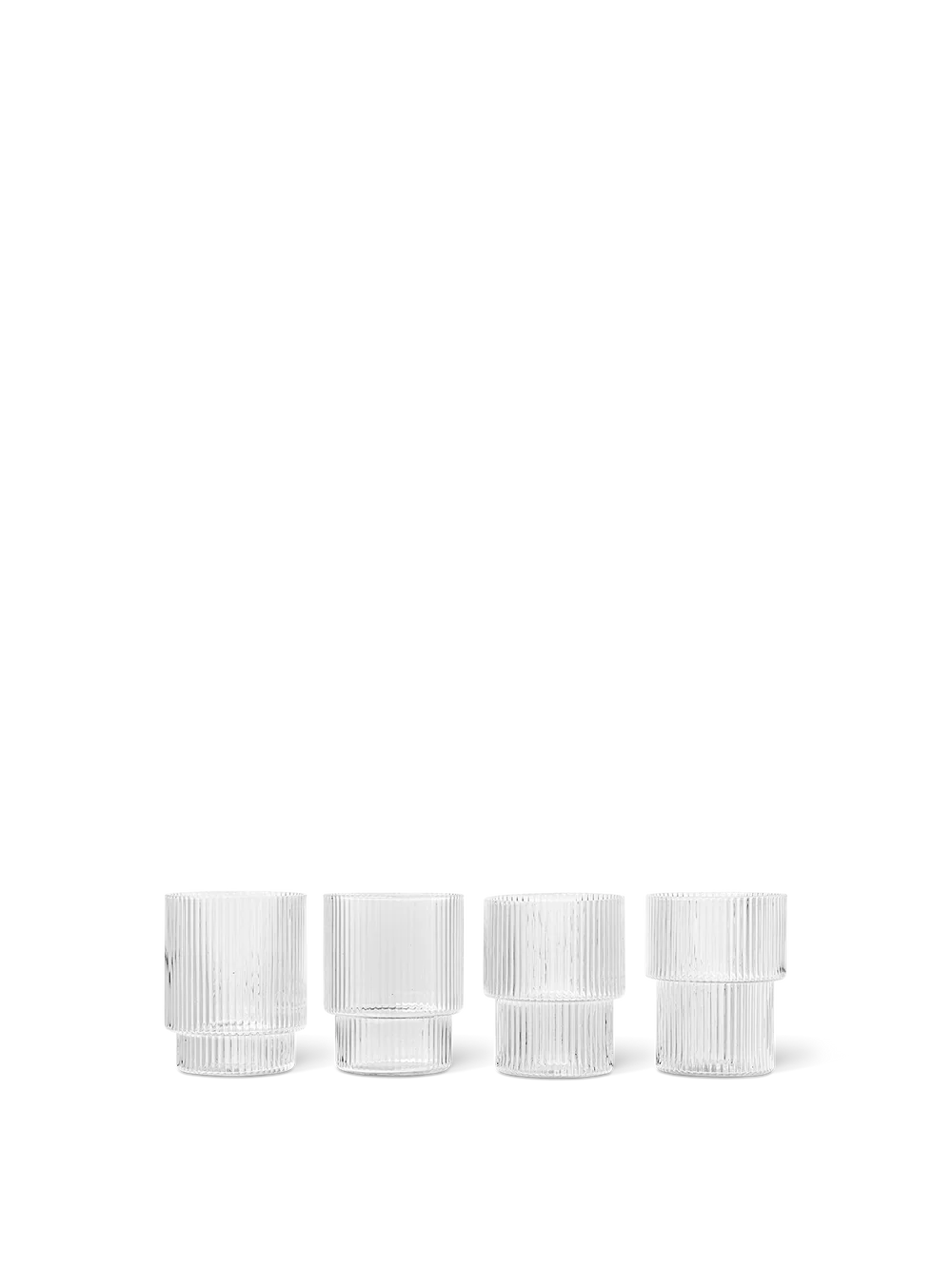 Ripple Clear Glasses - Set of Four