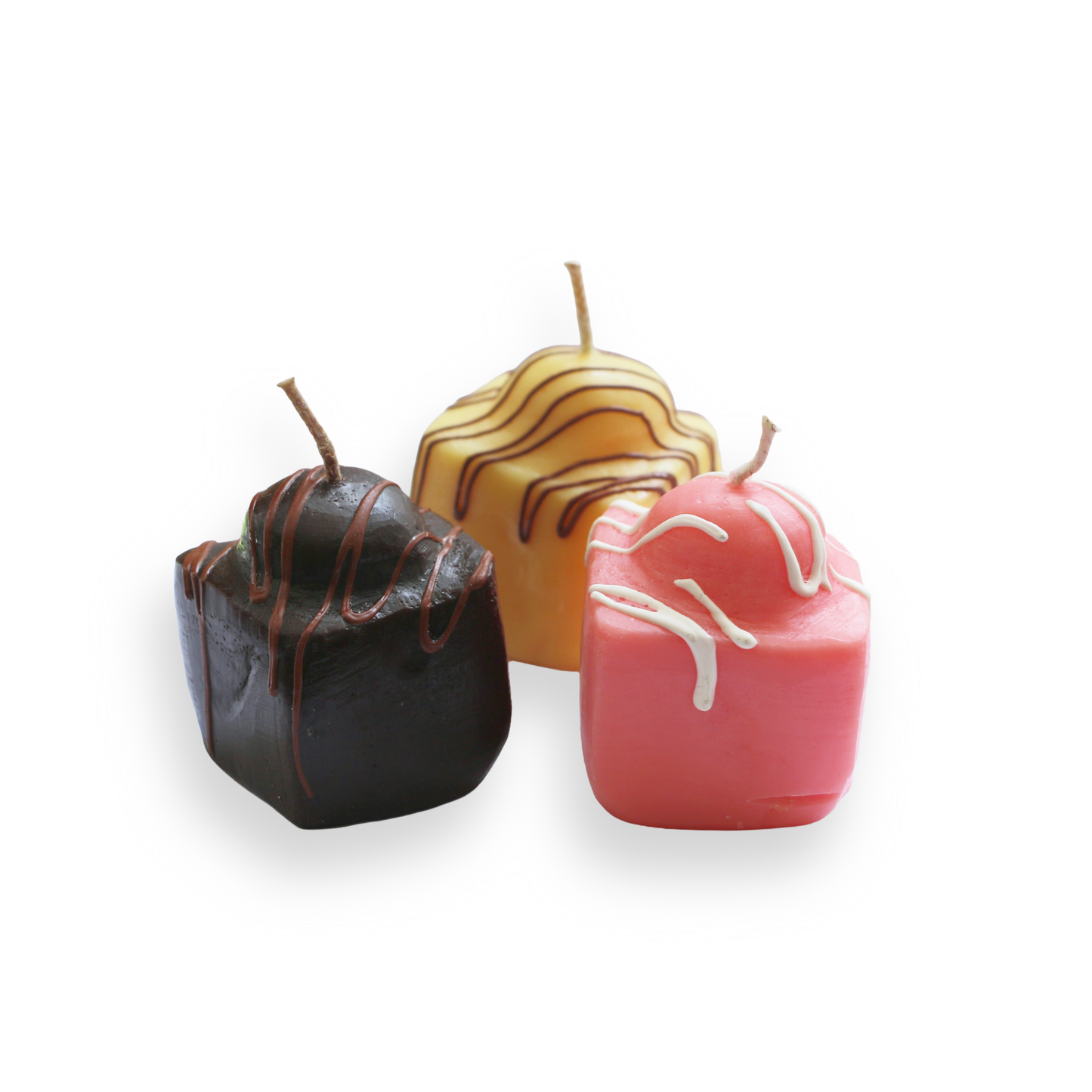 Fondant Fancy Candle - Yellow