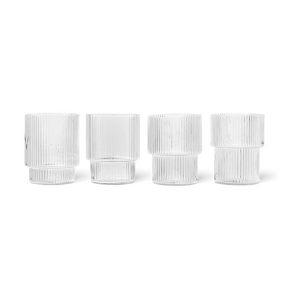 Ripple Clear Glasses - Set of Four
