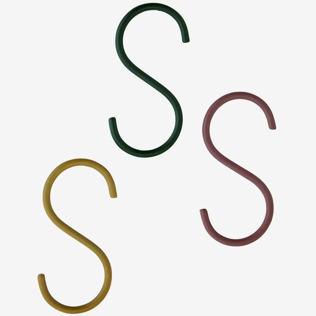 Iron S-Hook - Tobacco, Green, Marsala