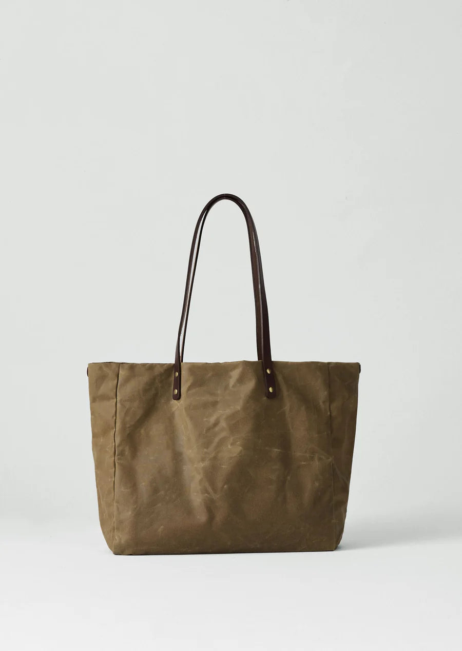 Midi Tote - Sand/Chestnut