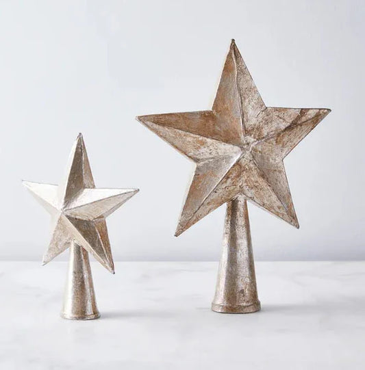 Silver Star Tree Topper - Small