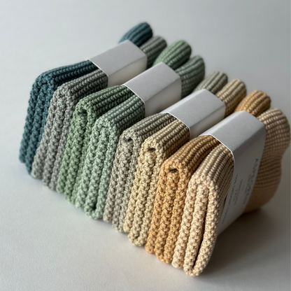 Dishcloths - Organic Cotton - Set of 2 - Knitted - Mint