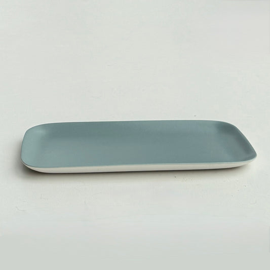 Rectangular Stoneware Dish - Kale Green