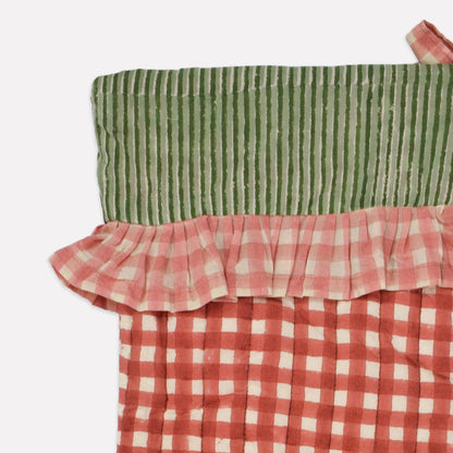 Christmas Stocking - Gingham Cinnamon