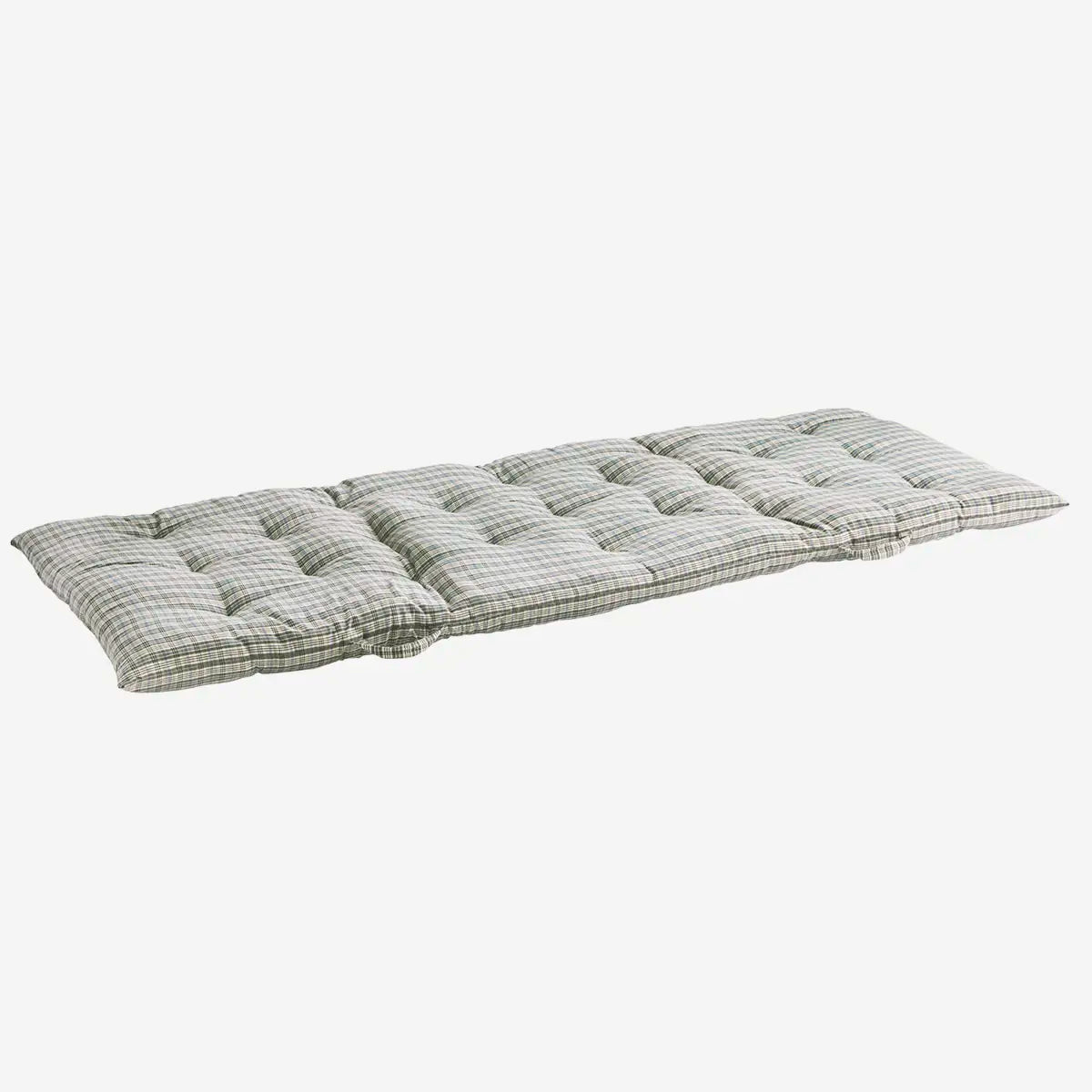 Cotton Mattress- Stone & Green Check