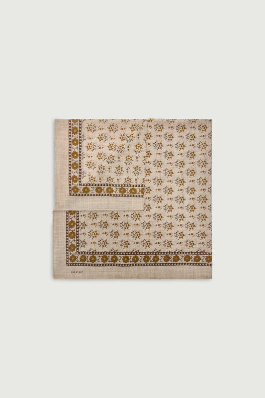 Foulard Wool Scarf - Beige/Khaki
