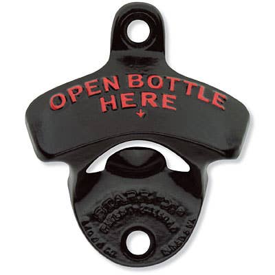 Black Wall Mount Bottle Opener