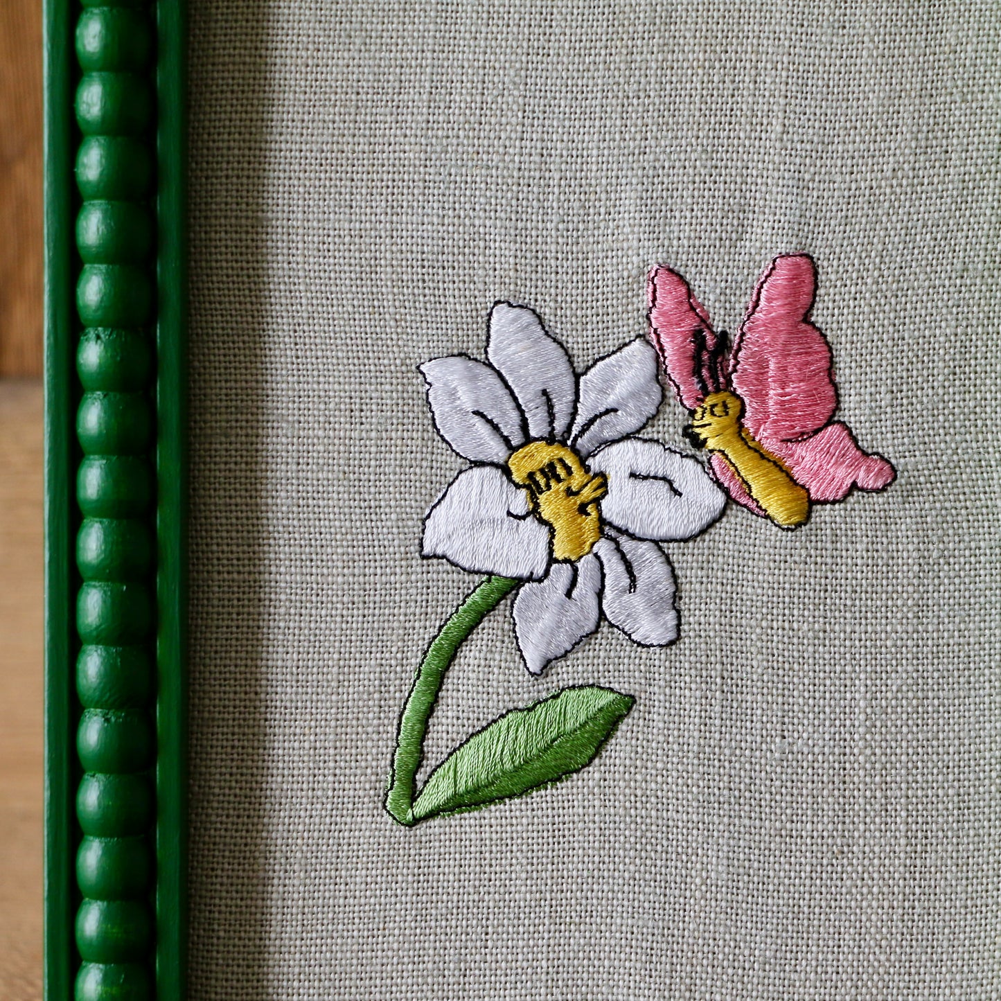 'Kissing' - Framed Embroidery by Edith Cartoonist x Hannah Cummings