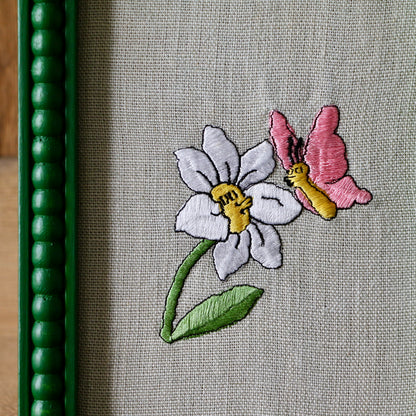 'Kissing' - Framed Embroidery by Edith Cartoonist x Hannah Cummings