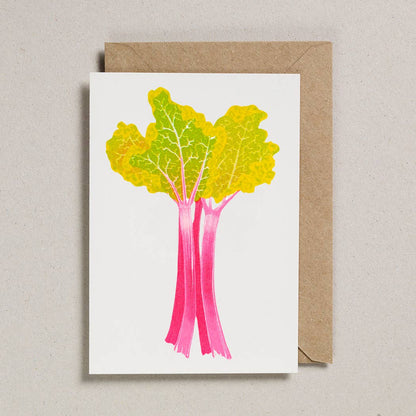 Grow Rhubarb - Greeting Card