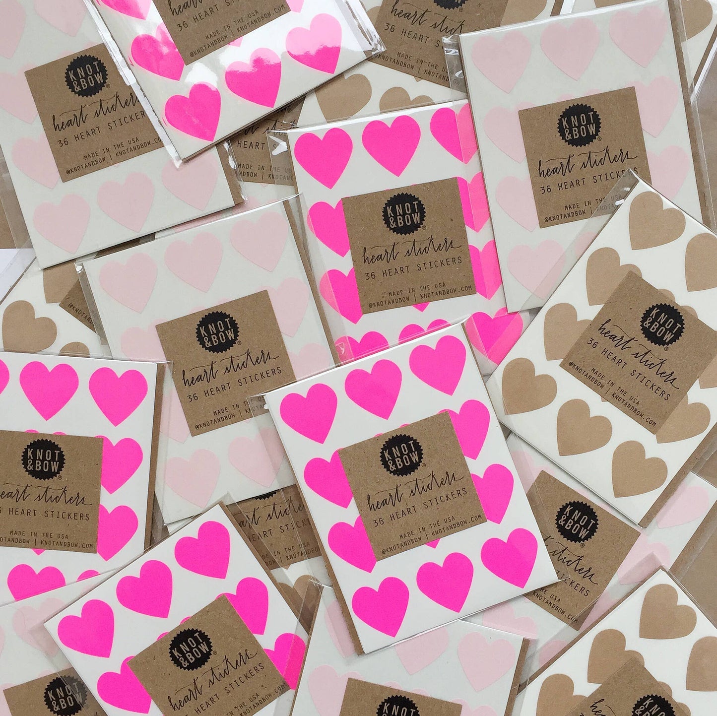 Kraft Heart Stickers