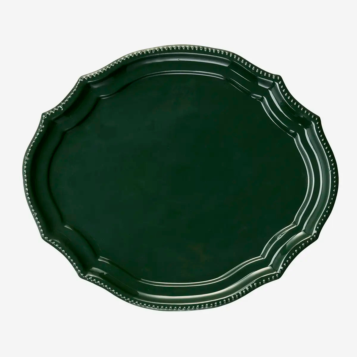 Oval Enamel Tray - Green