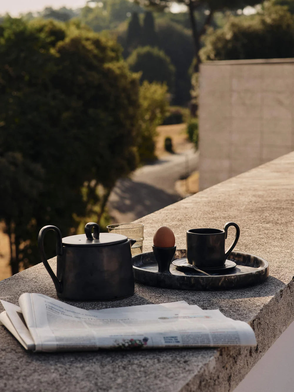 Flow Egg Cups - Black Set of Two