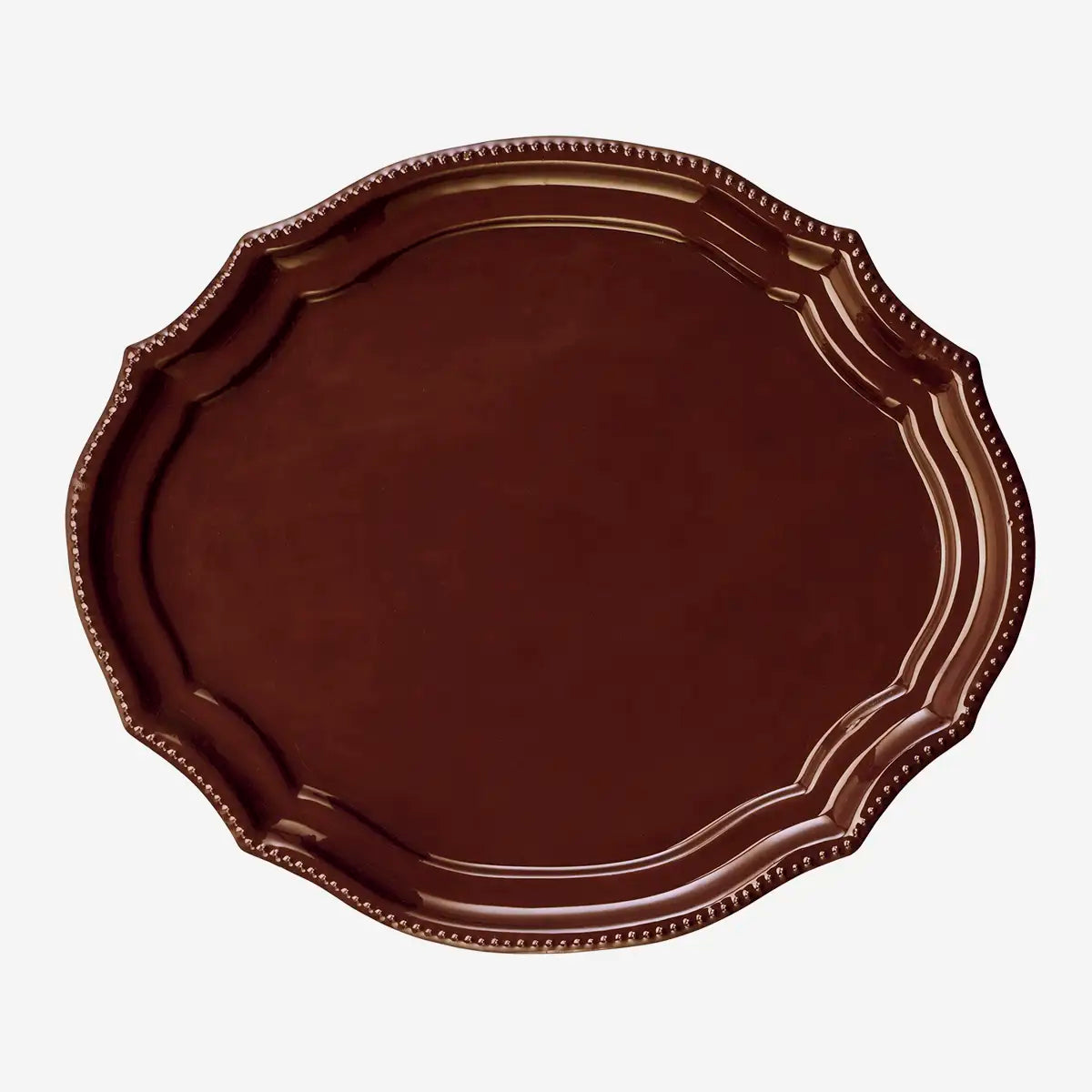 Oval Enamel Tray - Rust