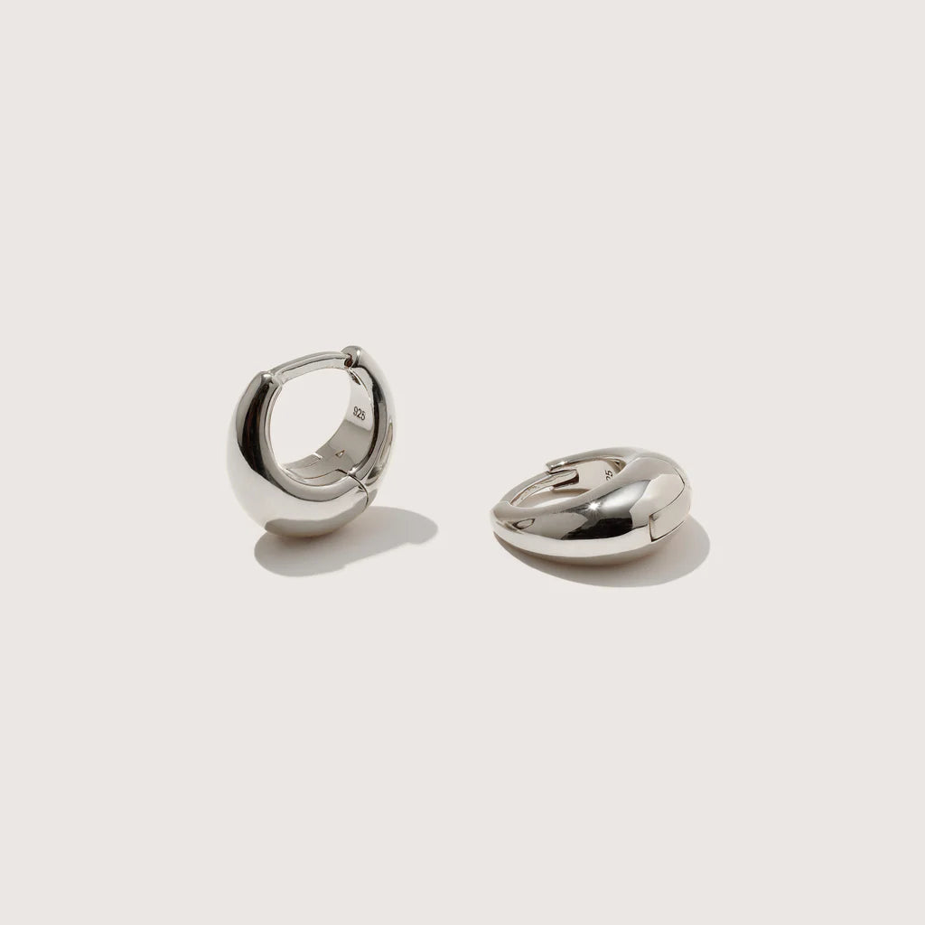 Silver Mini Graduated Hoops