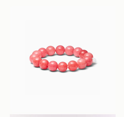 Chunky Beaded Bracelet - Redstone Quartz