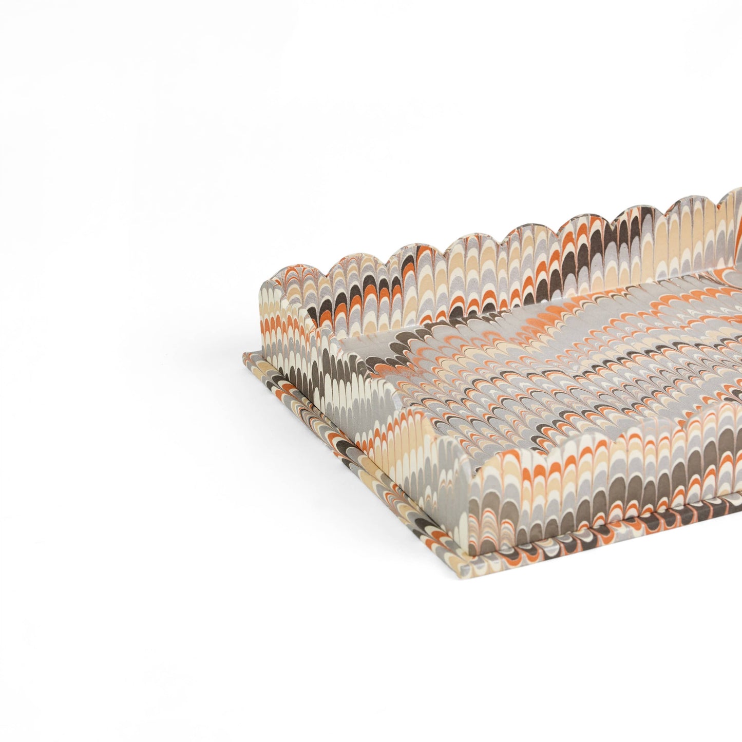 Marbled Scallop Desk Tray Set - Orange Mountain