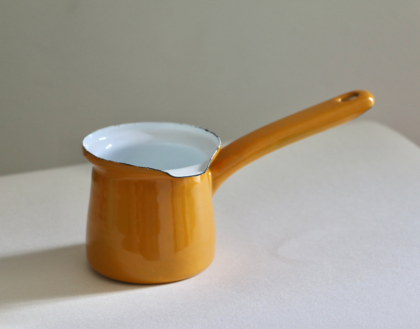 Enamel Milk Pan - Yellow