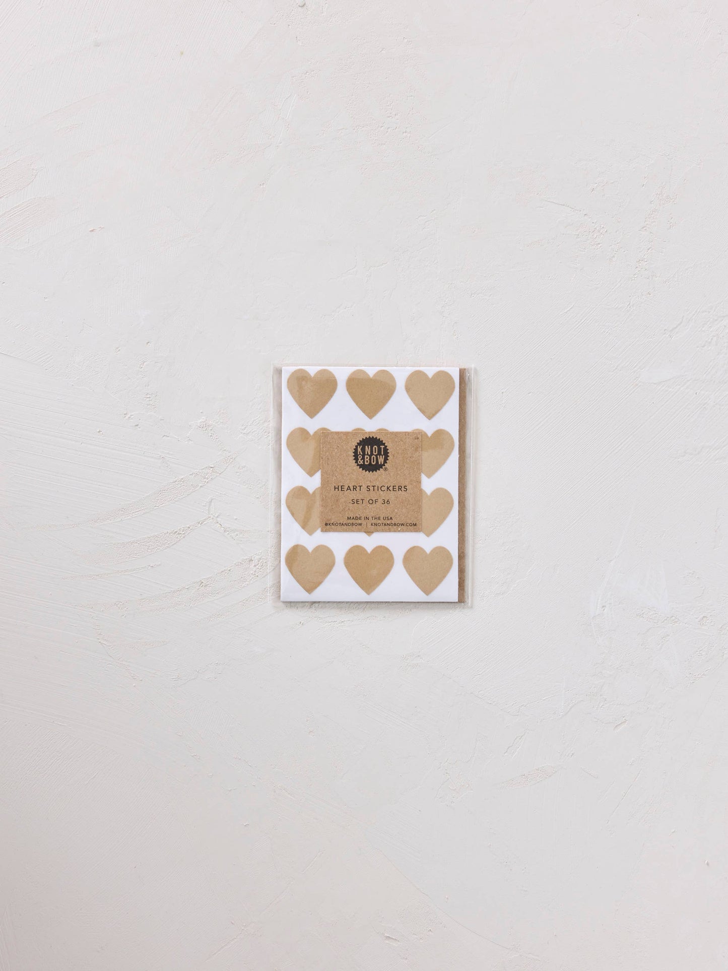 Kraft Heart Stickers