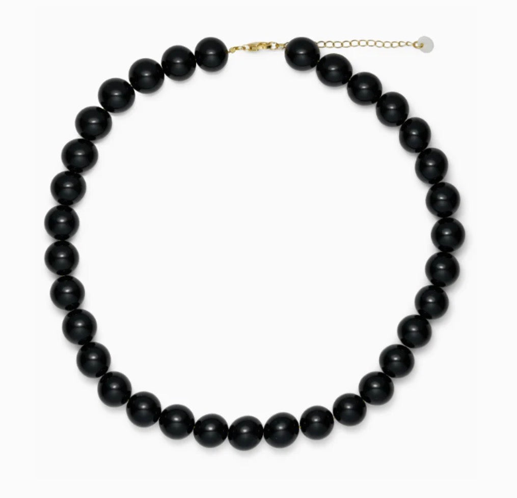 Beaded Necklace - Faro Black Onyx
