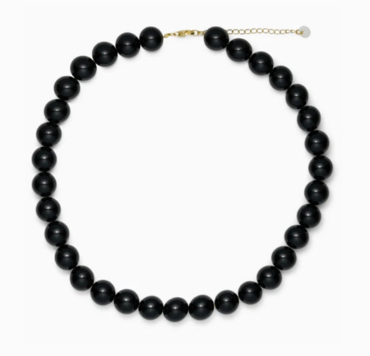 Beaded Necklace - Faro Black Onyx