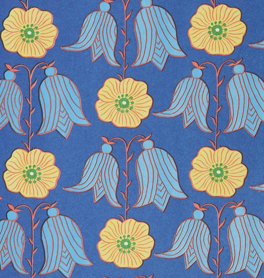 Midsomer Blue Floral - Wrapping Paper Roll