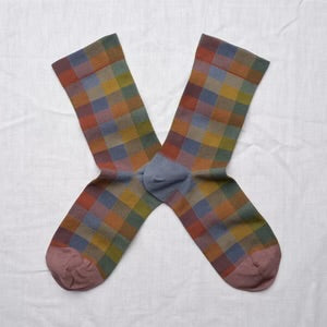 Coloured Check Socks