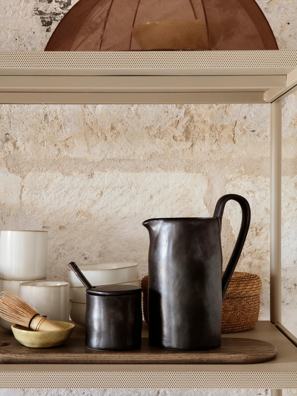 Flow Jar with Spoon / Black