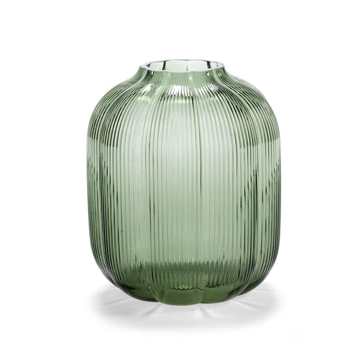 Green Glass Vase - Large